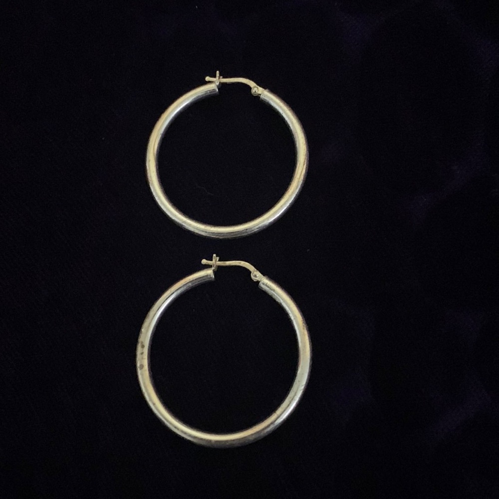 925 Sterling Silver Hoop Earrings.  Purchased in Santa Fe, NM.
